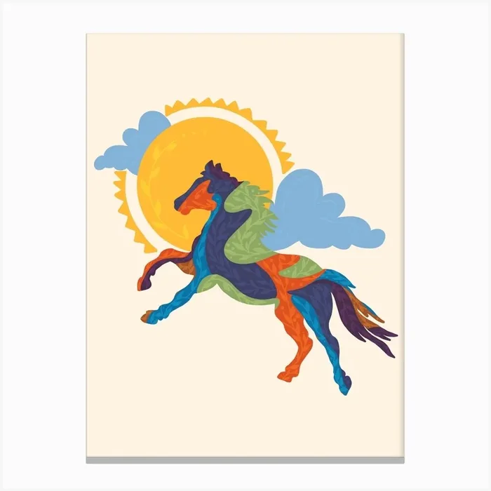 Chasing The Sun Canvas Print by Mitalim Designs