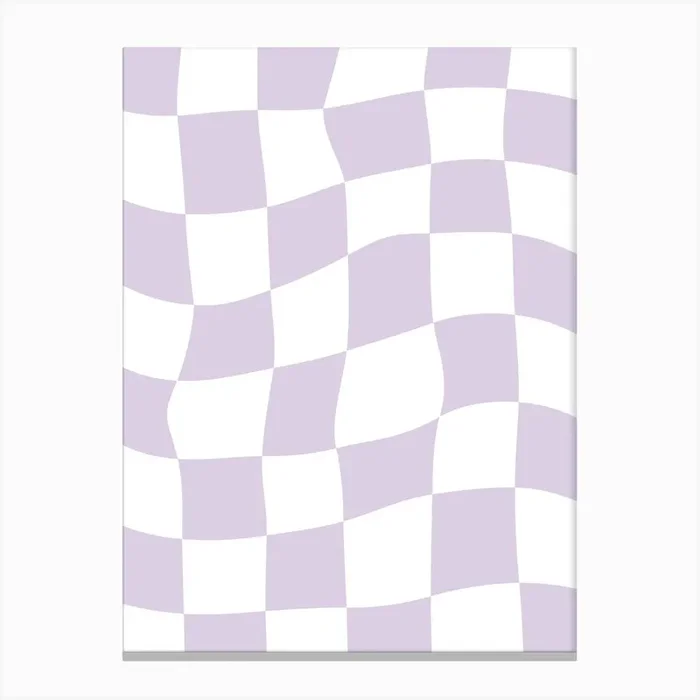 Checkerboard – Lilac Canvas Print by DecemberSeven