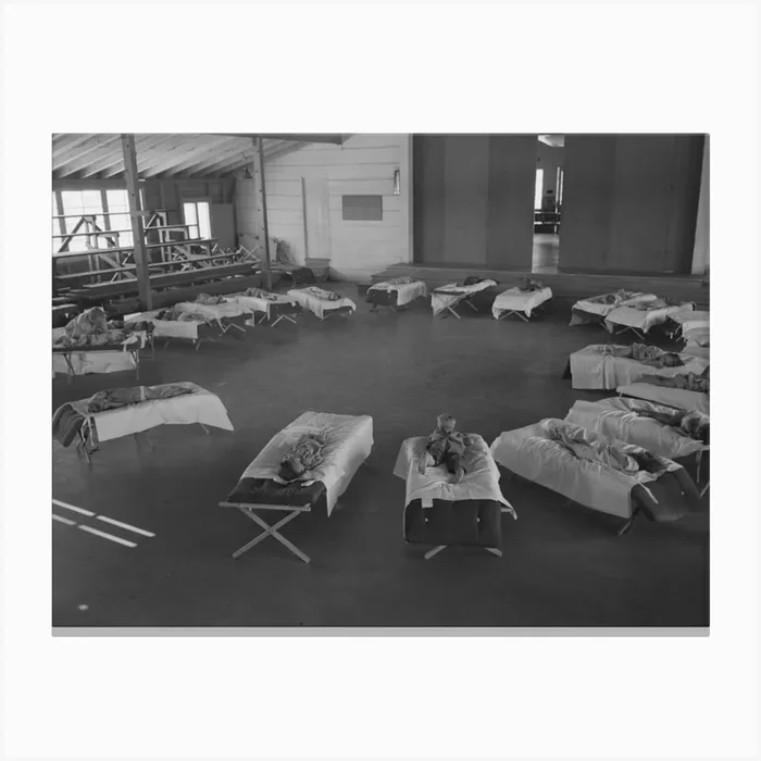 Children Of The Migratory Laborers Sleeping At The Nursery School At The Agua Fria Migratory Labor Camp Canvas Print by Fy! Classic Art Prints and Posters