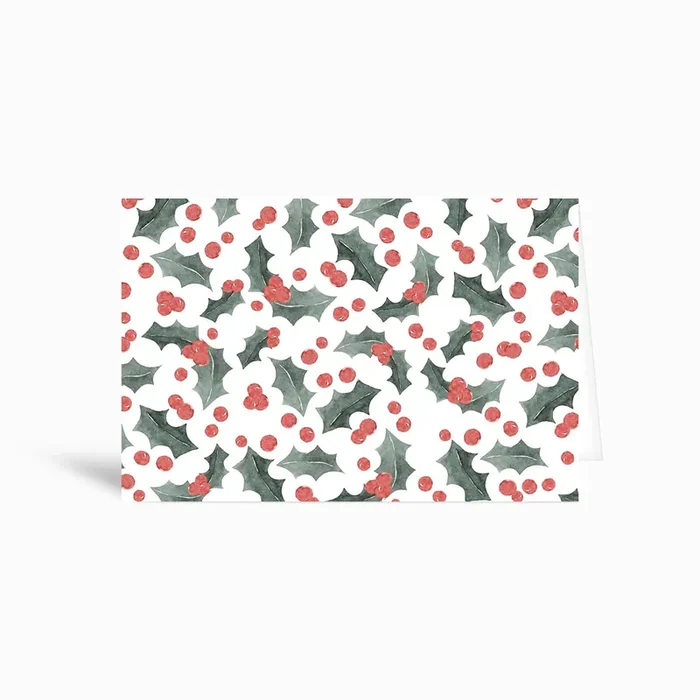 Christmas Berries 6×4 Greetings Card by Antonia Jürgens