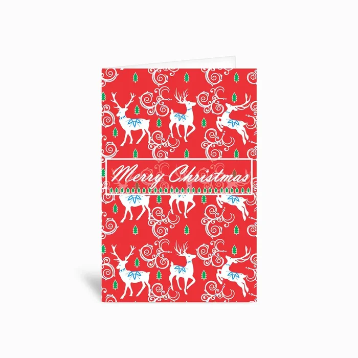 Christmas Potrait Greetings Card by Mitalim Designs