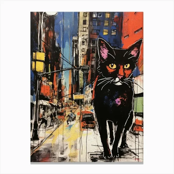 City Cat Canvas Print by Andreas Magnusson