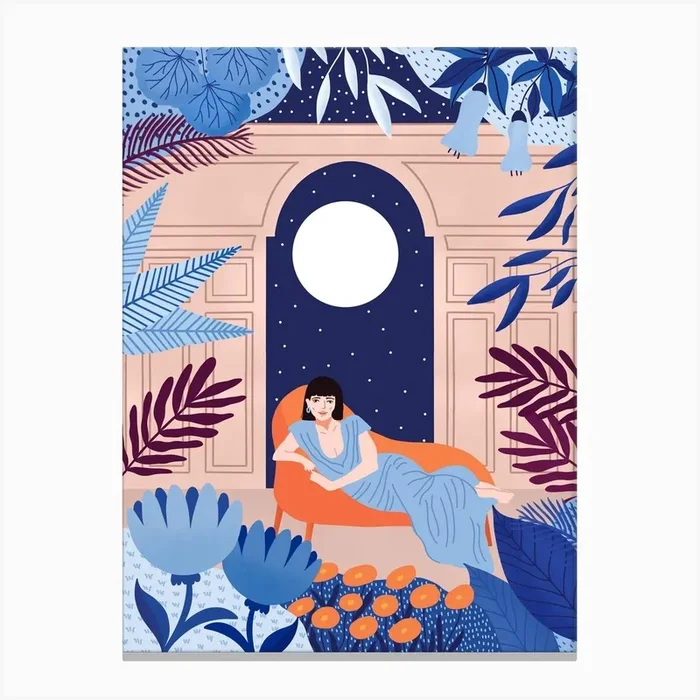 Cleo’s Moonlight Song Canvas Print by Artkrittique