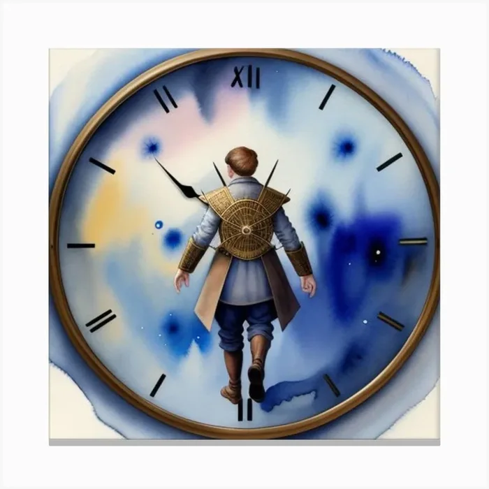 Clock men Canvas Print by Deco art