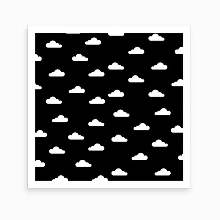 Cloudy Day X Dark Night Art Print by Aivy Art Studio