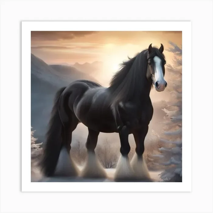 Clydesdale Horse Art Print by Eissa