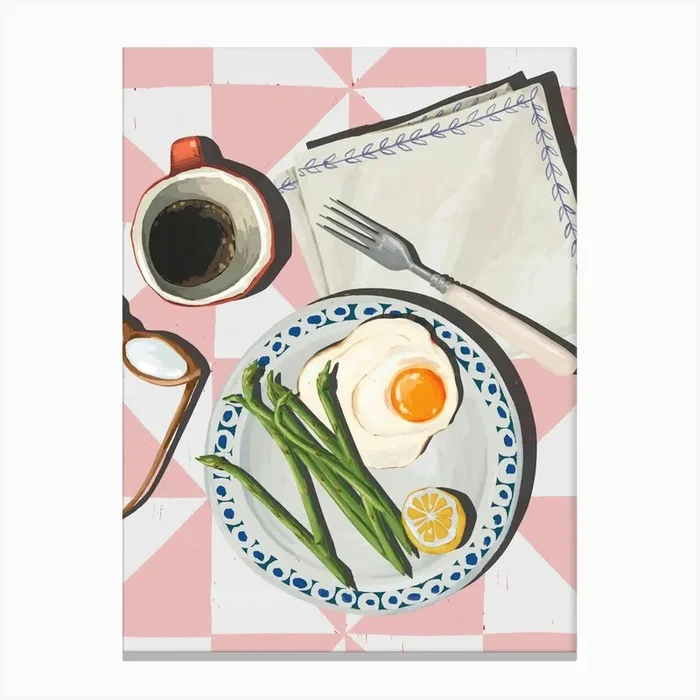 Coffee Breakfast Poster 1 Canvas Print by House of Saturn