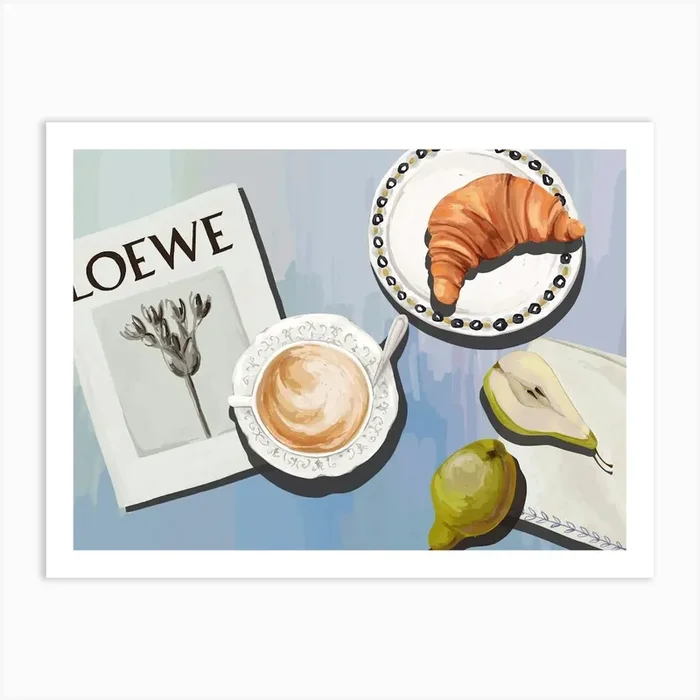 Coffee Breakfast Poster Art Print by House of Saturn