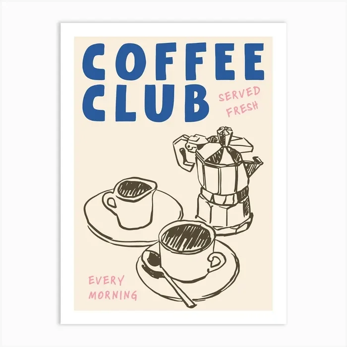 Coffee Club 1 Art PrintA by Alluvion