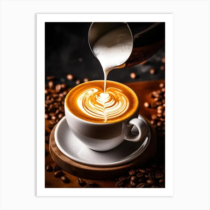 Coffee Latte Art 1 Art Print by drdigitaldesign