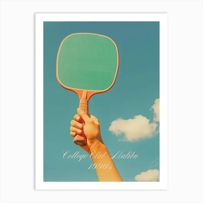 College Club Pickle Ball Art Print by Lara’s Wonderland