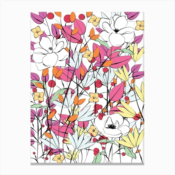 Colorful Meadow Canvas PrintM by Martina