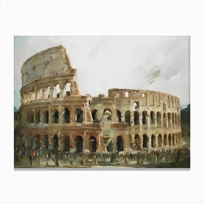 Colossion Rome Canvas Print by Lucent Art Shop