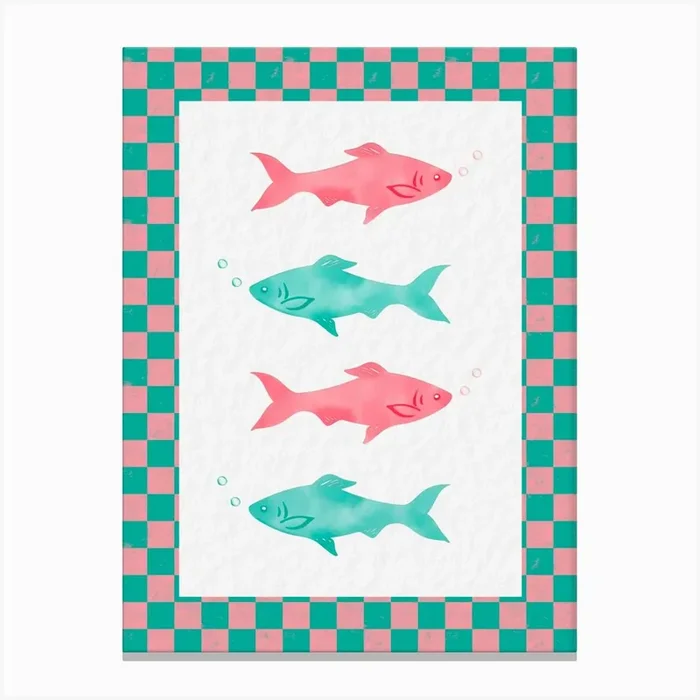 Colourful Fishes Canvas Print by Kt10Designs