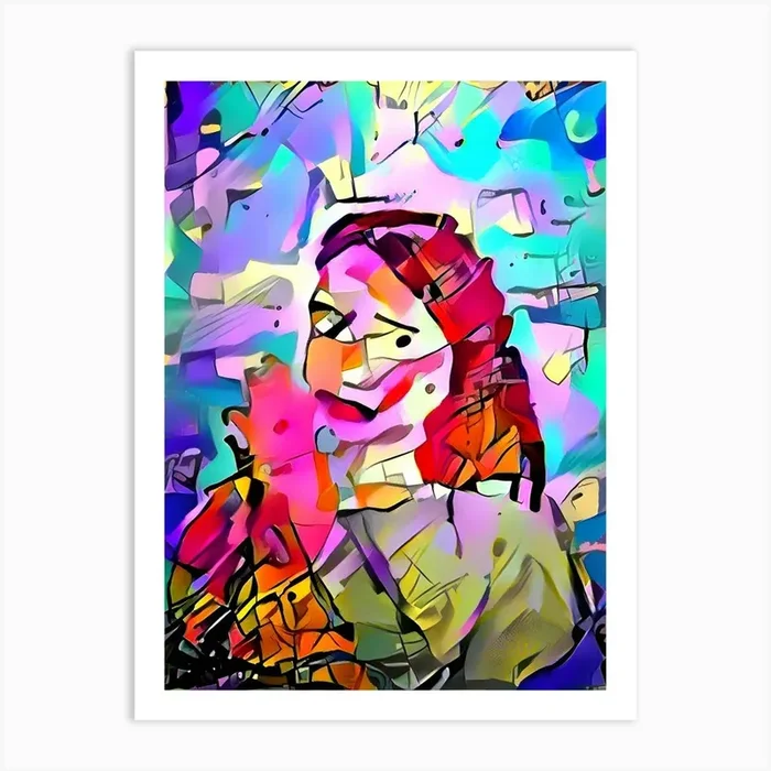 Colourful Portrait Art PrintAF by Artist Freedom