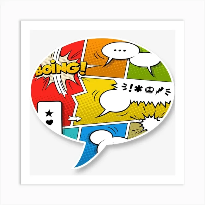 Comics Comic Book Text Logospeech Balloon Art Print by Etnousta