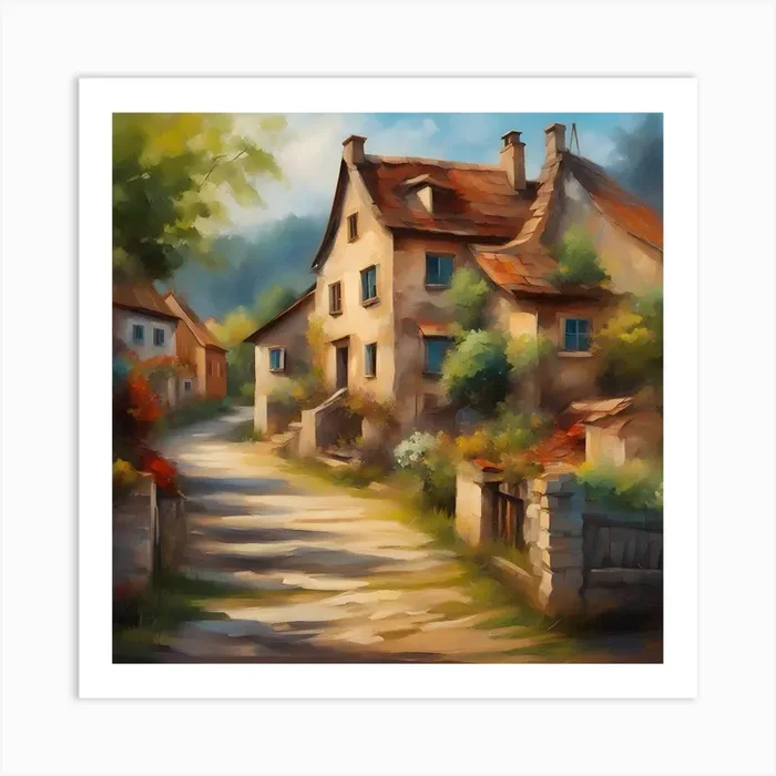 Country Road 1 Art Print by Hassan Rehman
