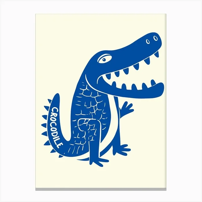 Crocodile Canvas Print by Lara’s Wonderland