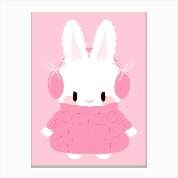 Cute Bunny Canvas PrintKS by Kitty Strand