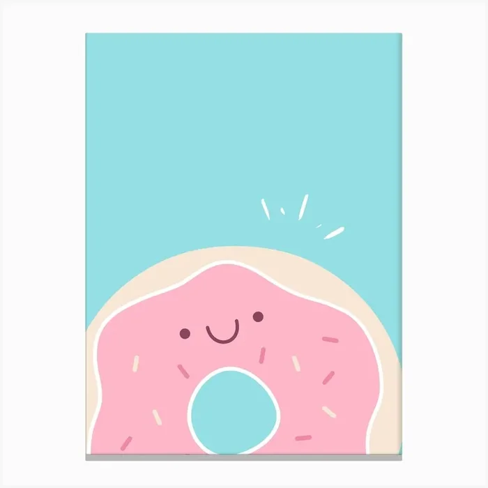 Cute Doughnut Canvas Print by Dreamer
