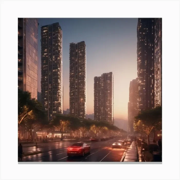 CyberCITY Canvas PrintK by kAzzk