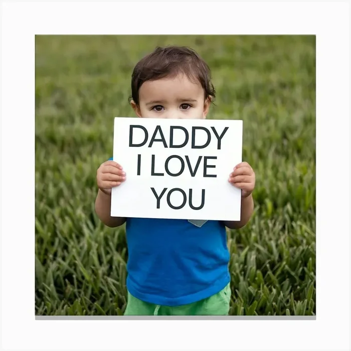 Daddy I Love You Canvas PrintBB by Bazar balalile