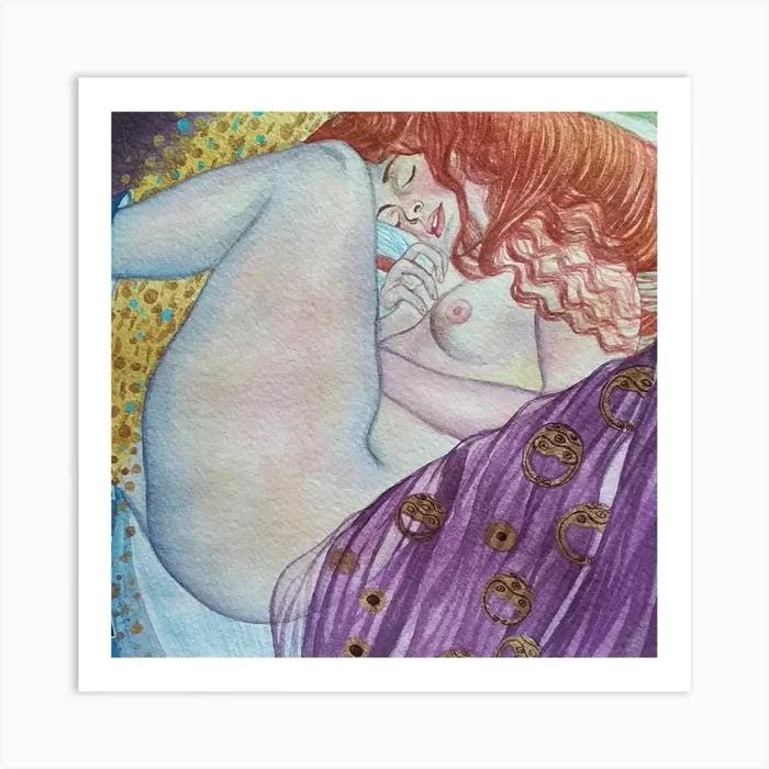 Danae Square Art Print by Veronica Valere Art