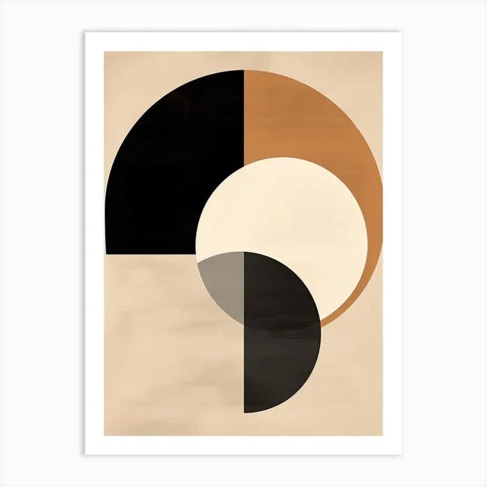Darmstadt Dynamics, Geometric Bauhaus Art Print by Art-Syndicate