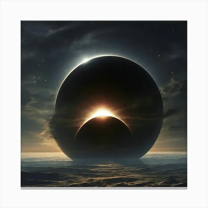 Default Total Clipse 0 (1) (1) Canvas PrintK by Khoudairamus