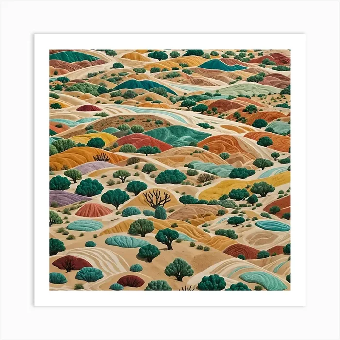 Desert Landscape 1 Art PrintC by Clofura