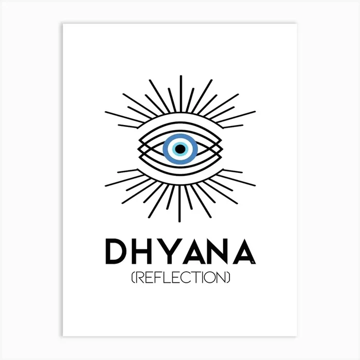 Dhayana Evil Eye Symbol Art PrintM by Martina