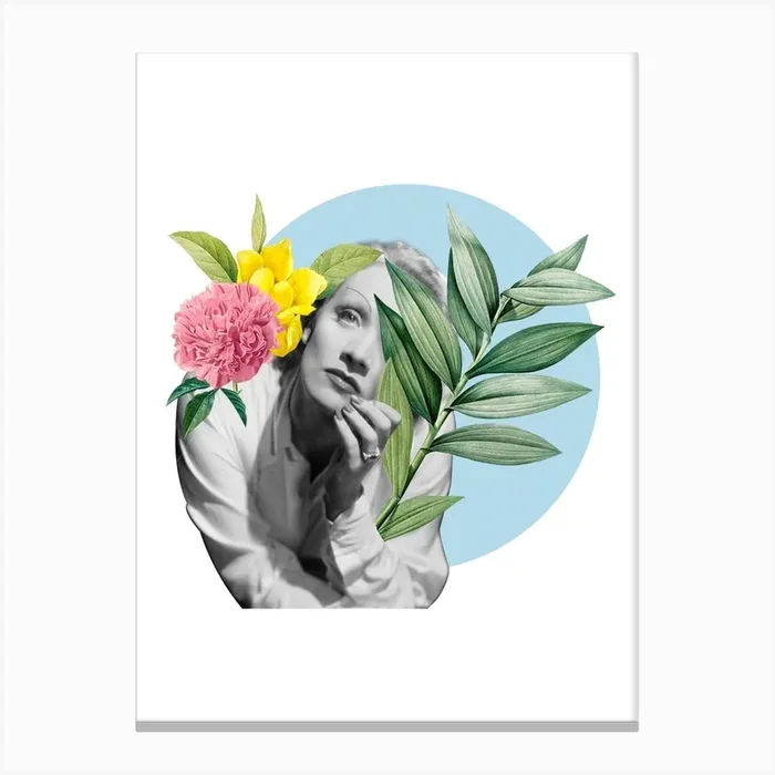 Dietrich Collage Canvas Print by Luliga