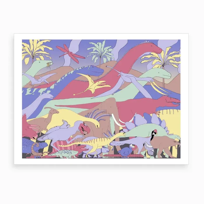 Dino Friends Art Print by Emma Roulette