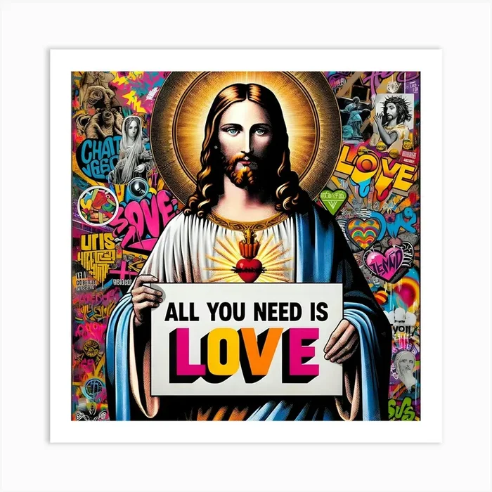 Divine Message: The Power of Love Art Print by David Miller