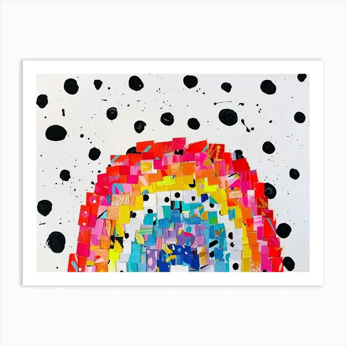 Dotty Rainbow Art Print by Zinome