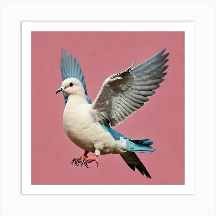 Dove In Flight Art Print by Zulahmad