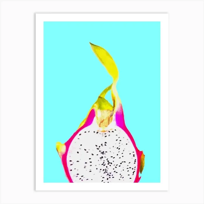 Dragon Fruit Art PrintA by Alemi
