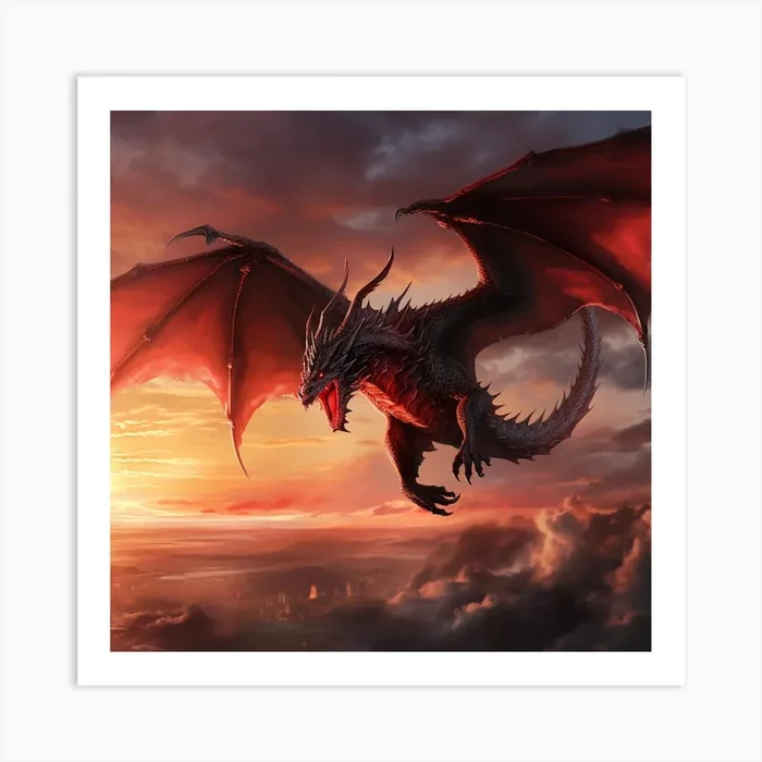 Dragon In The Sky Art Print by Le’Blanc