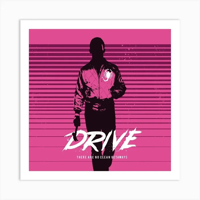 Drive Movie Square Art Print by 2ToastDesign