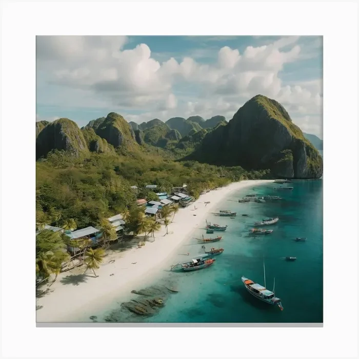 Drone shot El Nido Palawan, PH 1 Canvas Print by Hidden Life Paradise