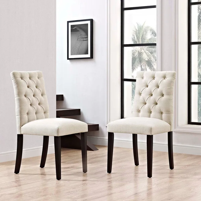 Duchess Fabric Dining Chair Set of 2 by Modway