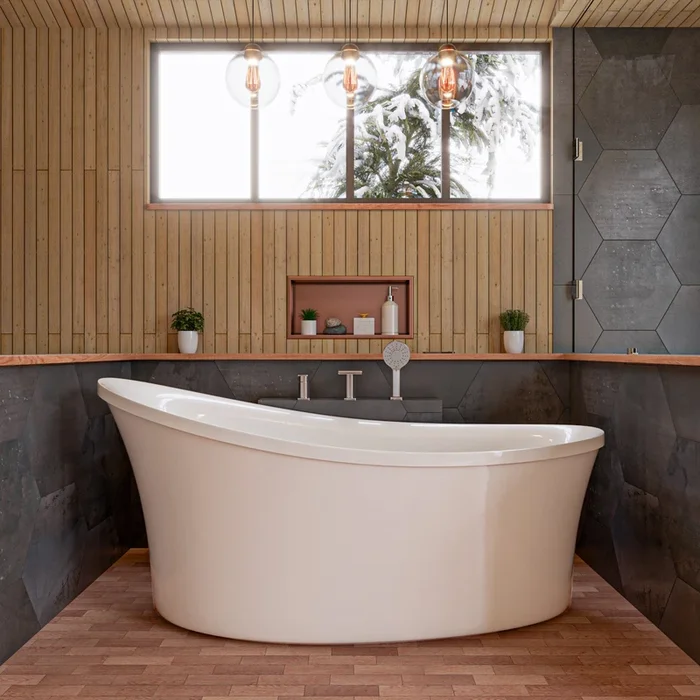 EAGO AM1800 6 ft White Free Standing Air Bubble Bathtub