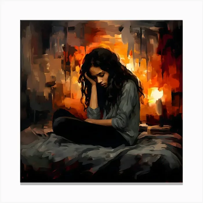 Embers of Contemplation Canvas Print by David Miller