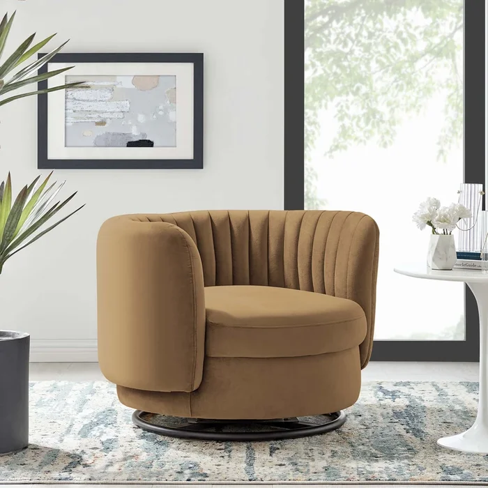 Embrace Tufted Performance Velvet Performance Velvet Swivel Chair by Modway