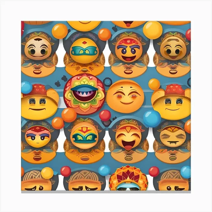 Emojis 1 Canvas PrintDD by Diggit Designs
