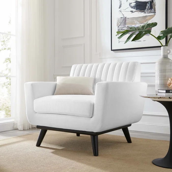 Engage Channel Tufted Fabric Armchair by Modway
