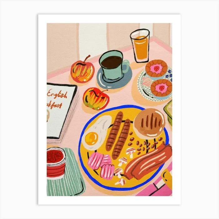 English Breakfast Art Print by Kartika Paramita