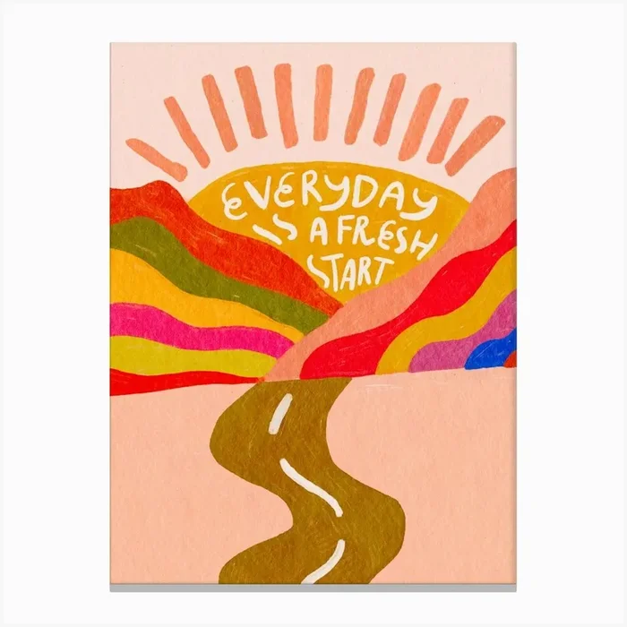 Everyday is A Fresh Start Canvas Print by Kartika Paramita