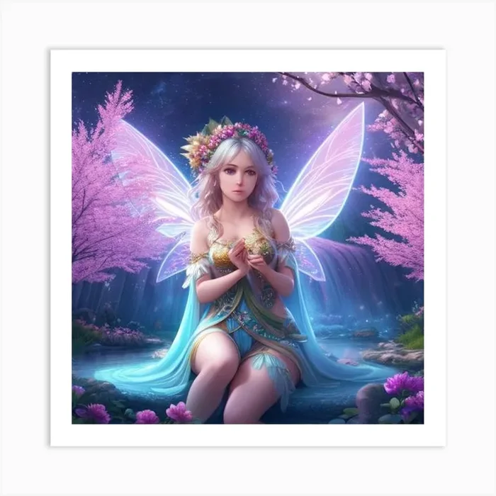 Fairy Hd Wallpaper Art Print by Amy Alvarez