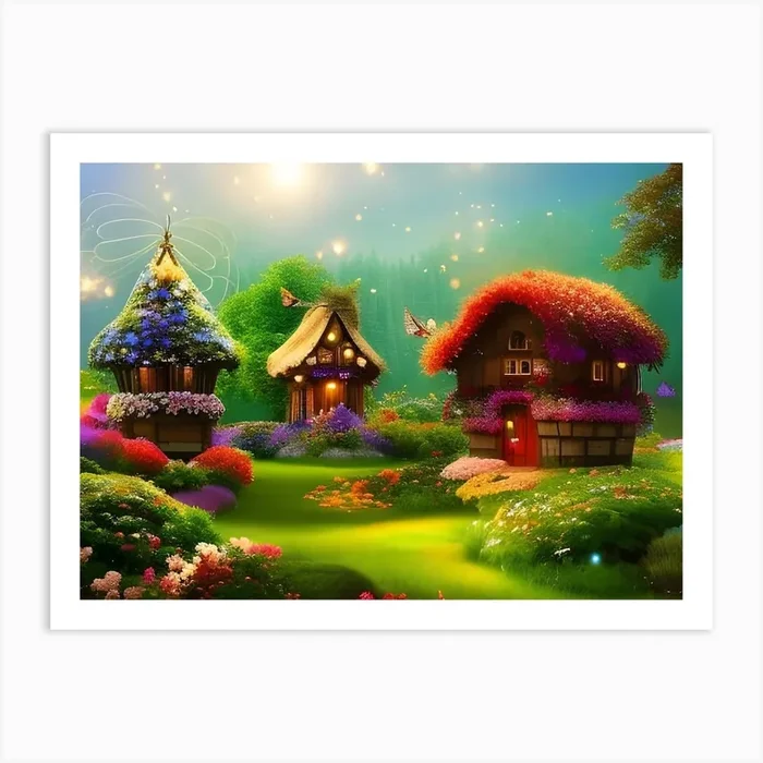 Fairy House Art PrintC by Clofura